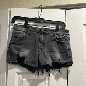 Contraband Teen Girls Black Denim Shorts, Size 5 (use measurements)